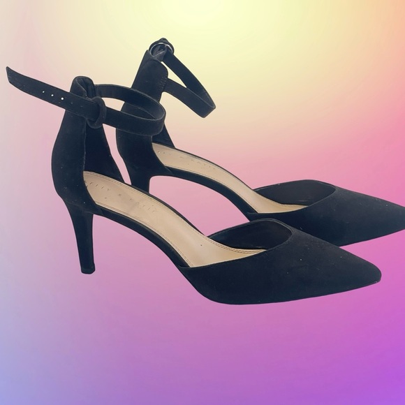 Kelly & Katie Black Ankle Strap Heels Size 10 - Picture 3 of 6